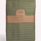 Sateen Stripe Duvet Cover - Oil Green