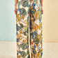 Multi-patterned Elastic Waist Pant - Mint Green