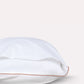 Classic Percale - Fitted Sheet Set- White with Peach Piped Edge