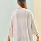 Colourful Striped Kimono - White