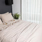 Embroidered Duvet Cover Set - Beige