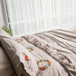 Embroidered Duvet Cover Set - Beige