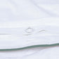 Classic Percale Duvet Cover- White with Jade Green Piped Edge
