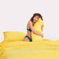 Lavish Sateen Pillowcase 2pcs - Yellow