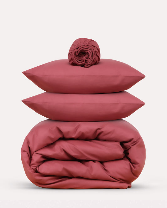 Classic Percale - Core Bedding Set - Carmine