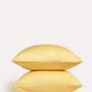 Sateen Stripe - Core Bedding Set - Gold & Grey