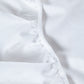 Classic Percale - Fitted Sheet Set- White with Anthracite Piped Edge