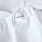 Classic Percale - Fitted Sheet Set- White with Peach Piped Edge