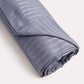 Sateen Stripe Flat Sheet - Dark Grey - Ocoza
