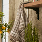 Checked Cotton Tea Towel 6 pcs - Brown - Ocoza