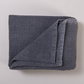 Stonewashed Cotton Terry Bedspread- Anthracite