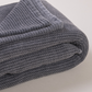 Stonewashed Cotton Terry Bedspread- Anthracite