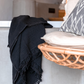 Cocoon Muslin Cotton Throw - Black