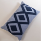 Zigzag Embroidery Cushion Cover - Blue & Grey