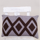 Zigzag Embroidery Cushion Cover - Brown