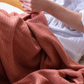 Stonewashed Cotton Terry Bedspread- Cinnamon