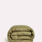 Sateen Stripe Duvet Cover - Oil Green